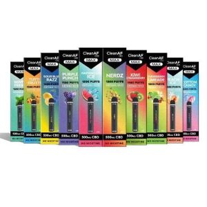 500mg CleanAF MAX CBD Disposable Sour Blue Razz