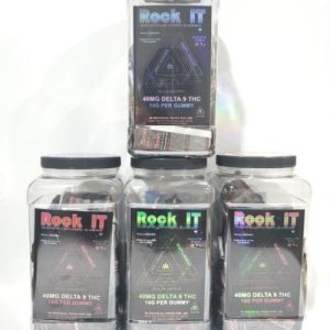 Rock-It 80ct Delta 9 Gummy Display Strawberry