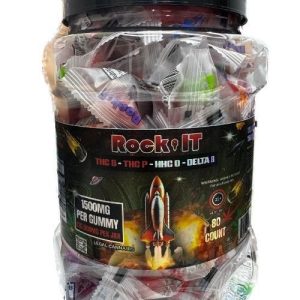 Rock-it 120000mg THC-P+D8 Gummies 80ct Jar Strawberry