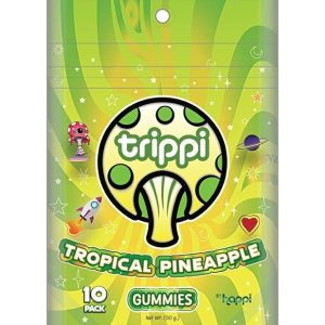 Trippi Shroom Gummies 10 Count Tropical Pineapple