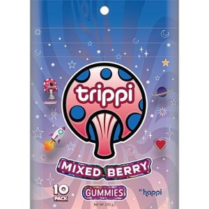 Trippi Shroom Gummies 10 Count Mixed Berry