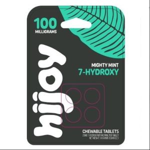 Hijoy 7-Hydroxy W/Pseudo 25mg Tablets Mighty Mint 100mg