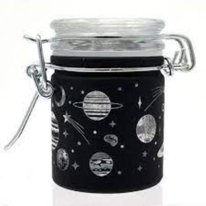 Stash Jar Medium Black Frosted/Galaxy