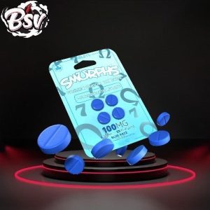 Smurphs Premium Kratom Alkaloids 4ct Blue Razz 100mg