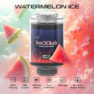 Smookah 2 in 1 Disposable Hookah 100k Puff Watermelon Ice