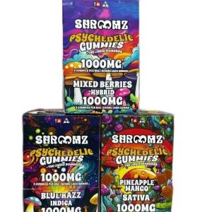 Shroomz Psychedelic 1000mg 2ct Gummies Mixed Berries Hybrid