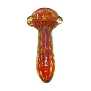 BP1205 Hand Pipe Gold Dot Art 4in