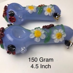 4.5" Bee And Flowers Art Hand Pipe