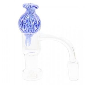 Gliizy Quartz Banger 14m/90D w/Carb Cap Set Blue / Yellow