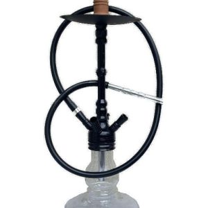 12in Hookah Metal With Extended Metal Hose & Silicone Hose