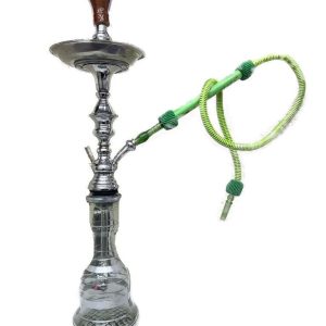 24in Metal Hookah With Vase Bottom & Hose