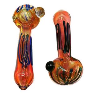 JP08 Hand Pipe 6in Gold Fumed