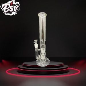 Straight Tube Double Matrix Perc Waterpipe