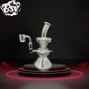 Hourglasss Water Pipe Rig W/Bottom Perc