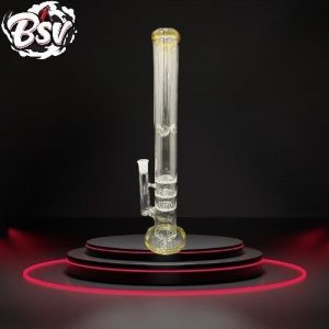 Straight Tube Waterpipe W/triple Honey Comb Perc