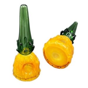 Golden Small Size Pineapple Hand Pipe