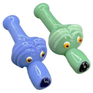 Milky Glass Art Doggy Hand Pipe